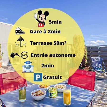 La Terrasse Disney/Gare/Centre A 3Min Parking Free Montévrain Exterior foto